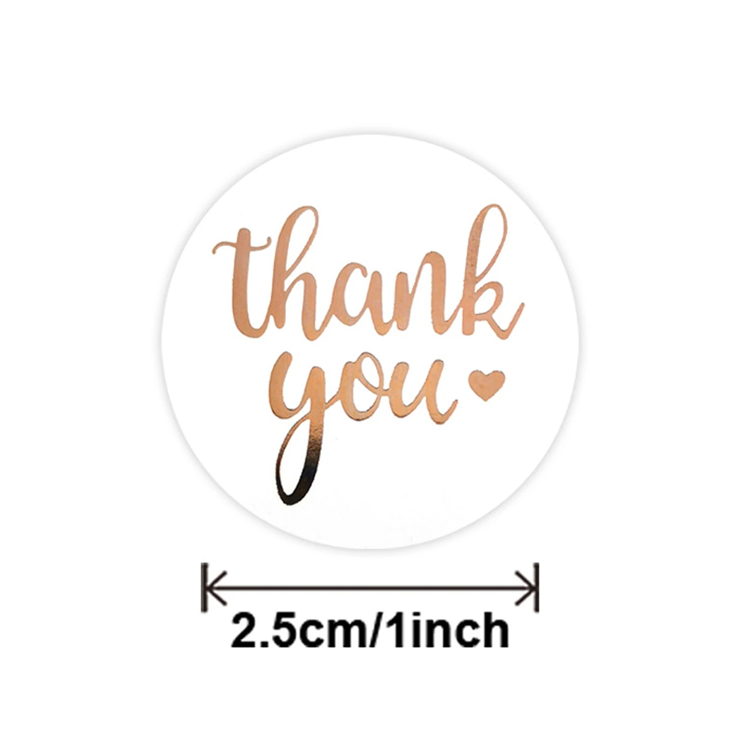 100-500pcs Rose Gold Foil 'Thank You' Stickers for Small Business Gift Seal Shipping Labels Envelope Decoration