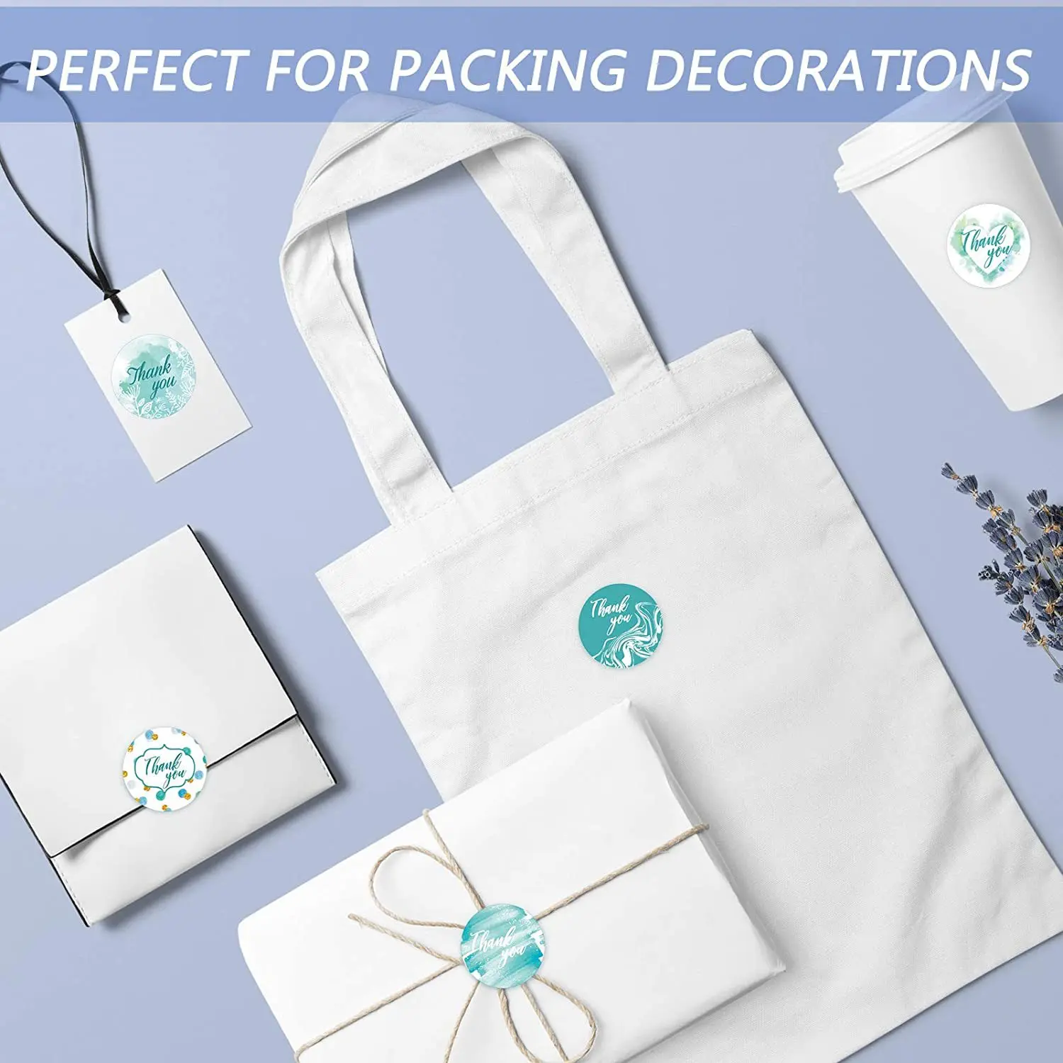 100-500 Pcs Thank You Stickers Cute Pink Gold Labels For Small Business Or Wedding Gift Decor Sticker Stationery Supplies